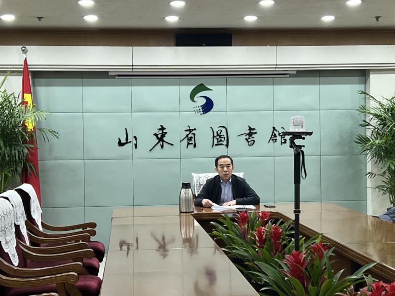 省圖書館黨委書記創新形式講黨課專題宣講黨的二十大精神
